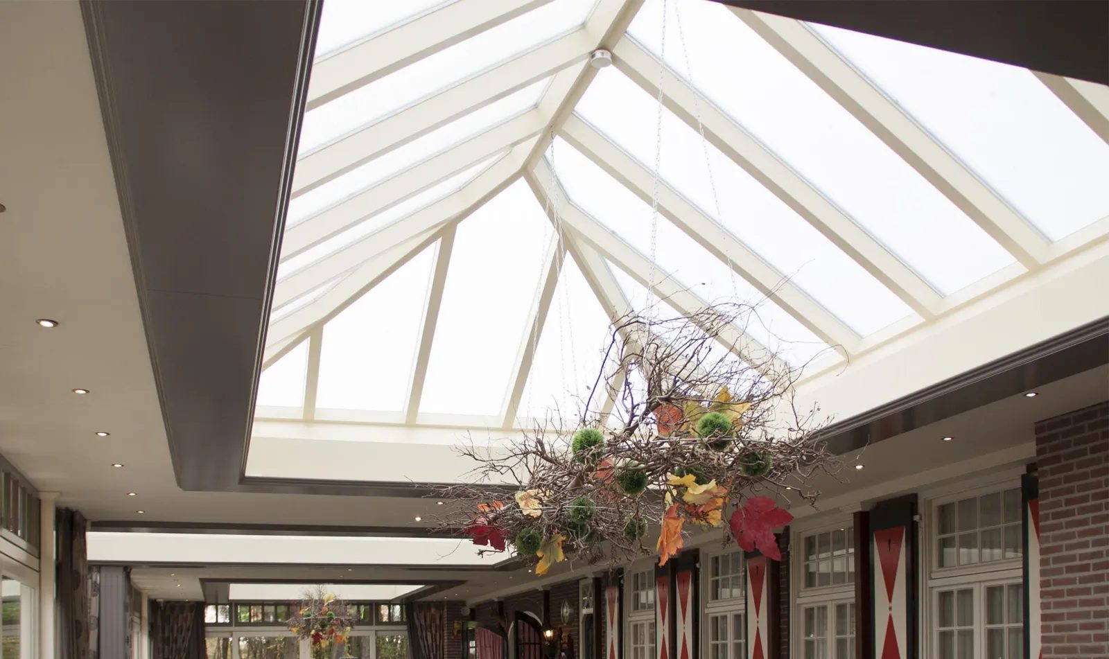 Lichtstraat in de veranda van De Rustende Jager in Kaatsheuvel
